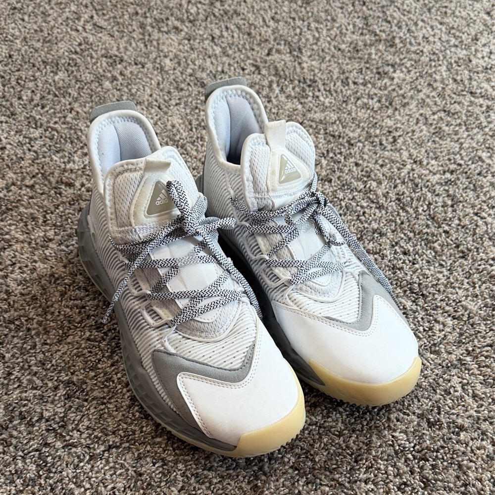 Adidas Pro Boost Low White & Gray Men's 8 1/2